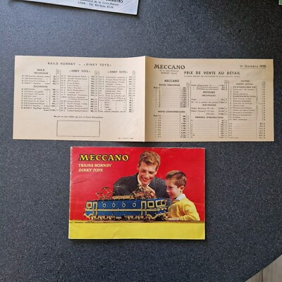 8 Catalogues Meccano Hornby Dinky (1954 à 1961) – Originaux Et Complets – Avec Tarifs