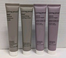 LOT OF 4 2x Living Proof No Frizz Styling Cream 2x Instant Repair 1oz/ea NEW
