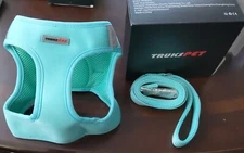 New Light Green Harness With Leash Size Large for Dogs. Adjustable &  Soft!  