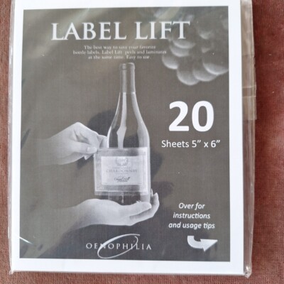 Oenophilia Label Lift - 20 Pack Beer & Wine Bottle Label Remover