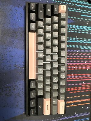 Custom 60% Keyboard | Akko Keycaps | 67g C3 Tangerines Lubed | Durock V2 Stabs |