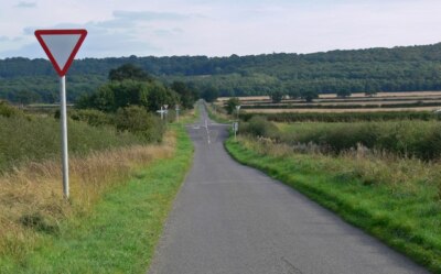 Foto 6x4 Wood Lane in der Nähe von Barkestone-le-Vale Blick auf die Kreuzung c2008
