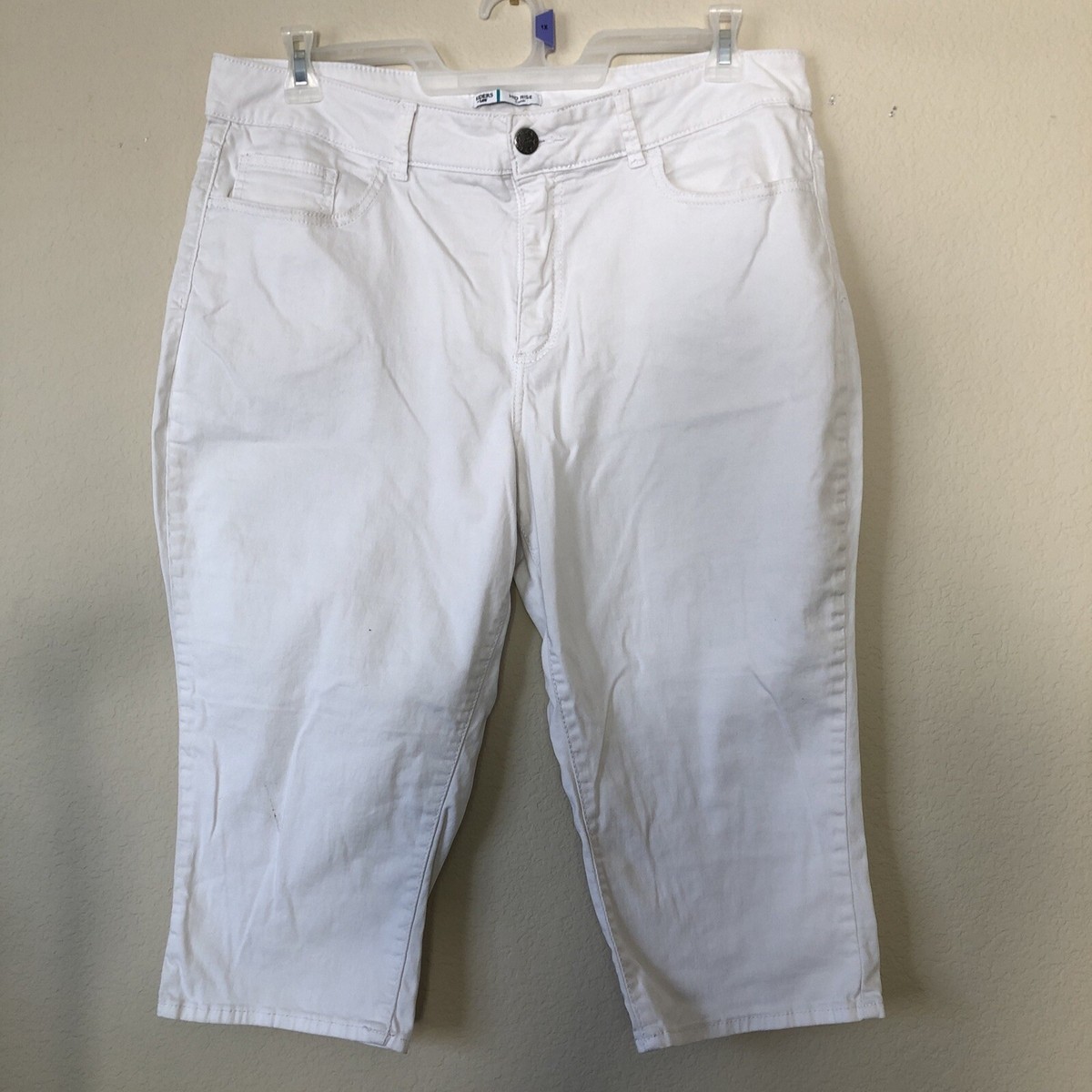 Riders by Lee womens mid rise capri size 18M white
