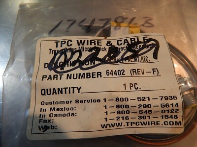 メイ NEW TPC Wire & Cable 64402 Rev F 4P DC Male PNL.MT.Rec *FREE