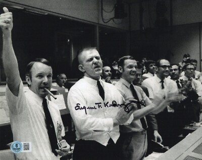Eugene GENE Kranz Autographed Signed APOLLO 13 Flight 8x10 Photo NASA BAS COA