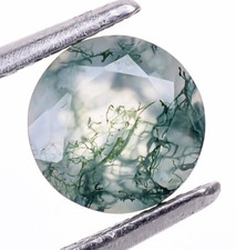 100 Natural Moss Agate Round Shape 7X7mm Loose Gemstone Engagement Gift 1 Ct.