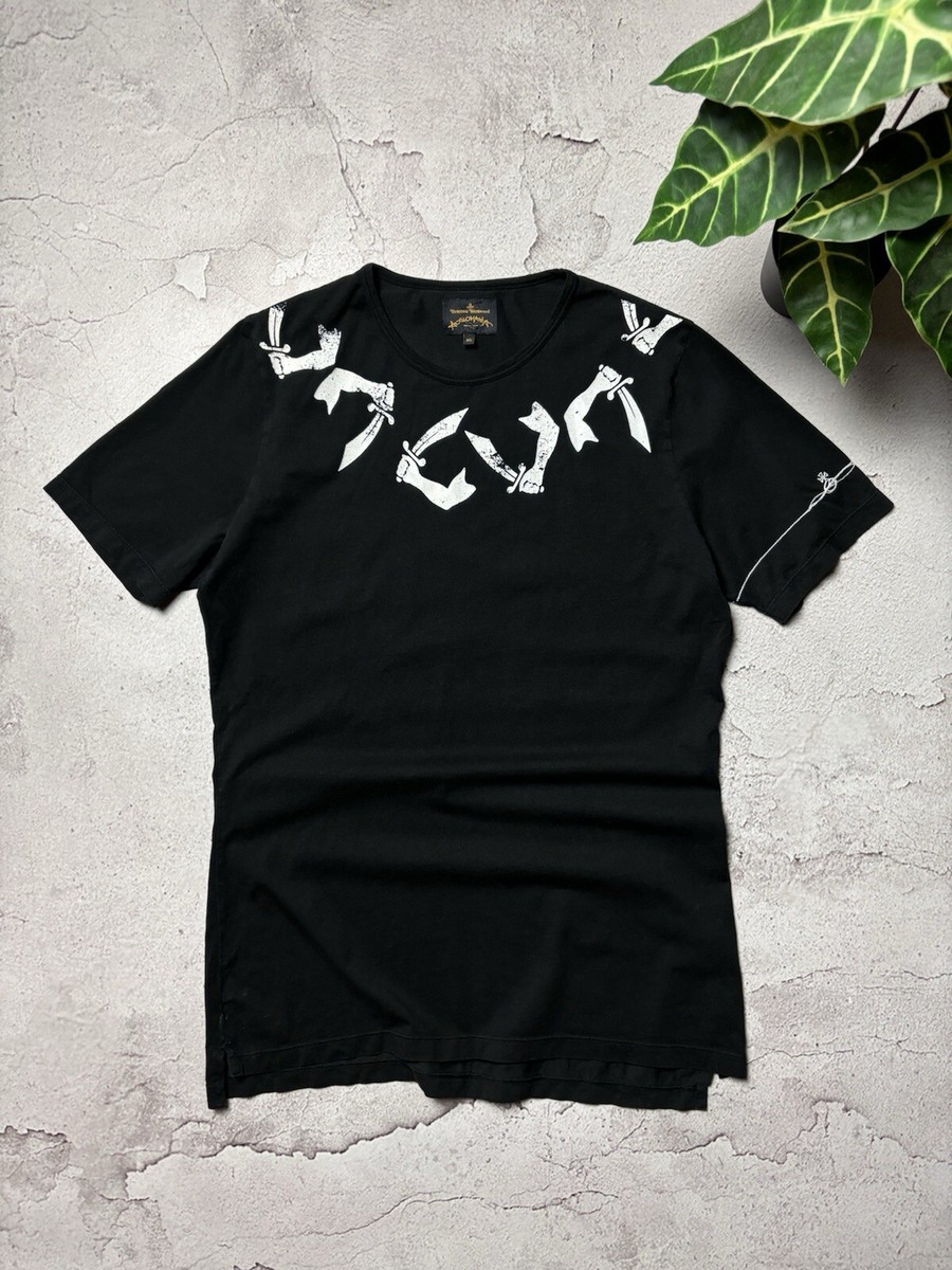 VIVIENNE WESTWOOD Anglomania Graphic Tshirt Tee Black XL Arm VIVIENNE WESTWOOD Anglomania Graphic Tshirt Tee Black XL Arm