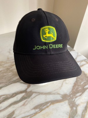 John Deere Black Flex Stretch Cap Hat 