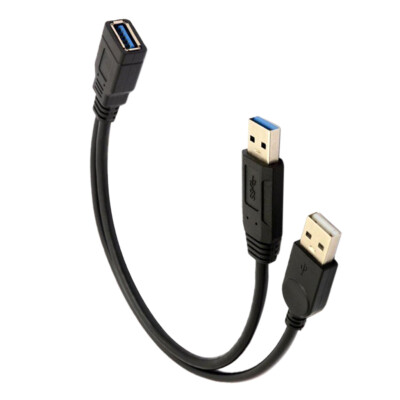 USB 3.0 Buchse Auf 2 USB Stecker Extra Power Data Y Splitter Kabel