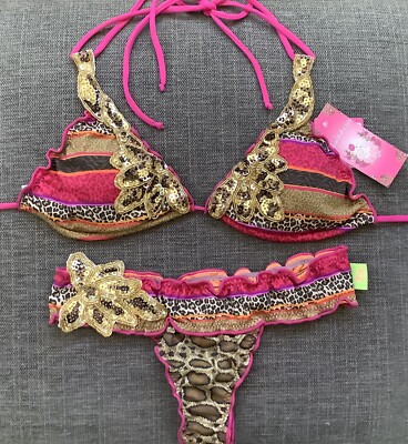 Bikini Mar De Rosas Multicolore - Taille M, Neuf Sans étiquette, Motif Décoré