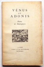 Vénus et Adonis - William Shakespeare - 1944