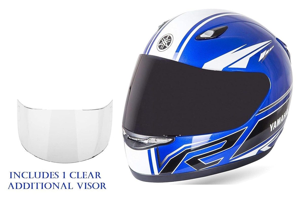 Yamaha Motor YRF Full Face Motorcycle Helmet Includes Extra Clear