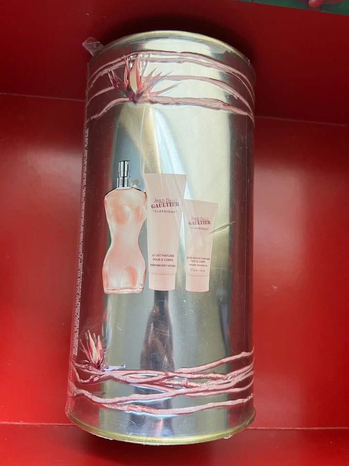 JUEGO DE 3 PIEZAS JEAN PAUL GAULTIER SPRAY EDP 1,6 OZ + LOCIÓN + GEL DE DUCHA NUEVO EN LATA Foto 2 de 3