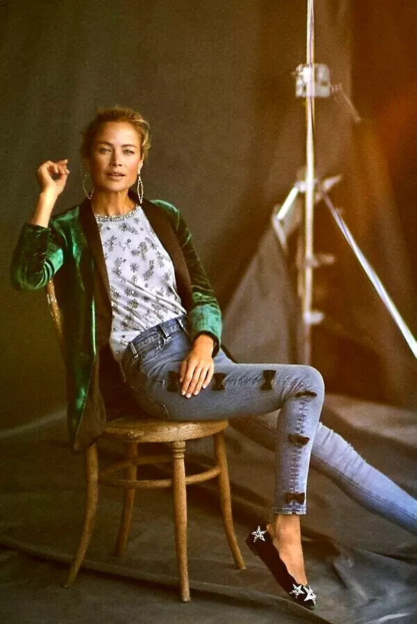 Anthropologie McGuire No Bow No Go Side-Bow Mid-Rise Skinny Jeans 27 party NWT