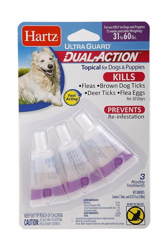 Dog Flea And Tick Prevention Treatment Control Medicine 3M For Dogs 31 to 60 Lbs