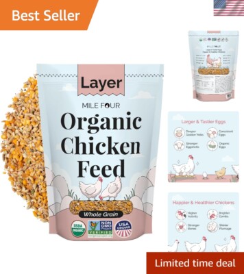 16% Protein Organic Layer Feed, Corn-Free & Soy-Free - 2 lb Sample for Chickens