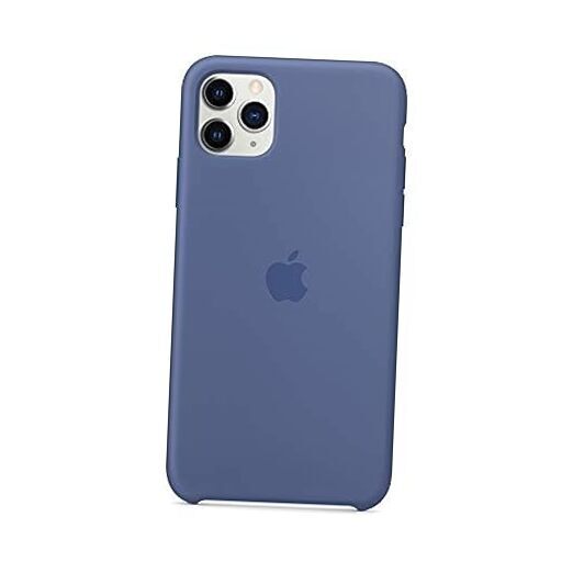 iPhone 11 Pro Max Silicone Case - Slim Fit, Wireless Charging Linen Blue