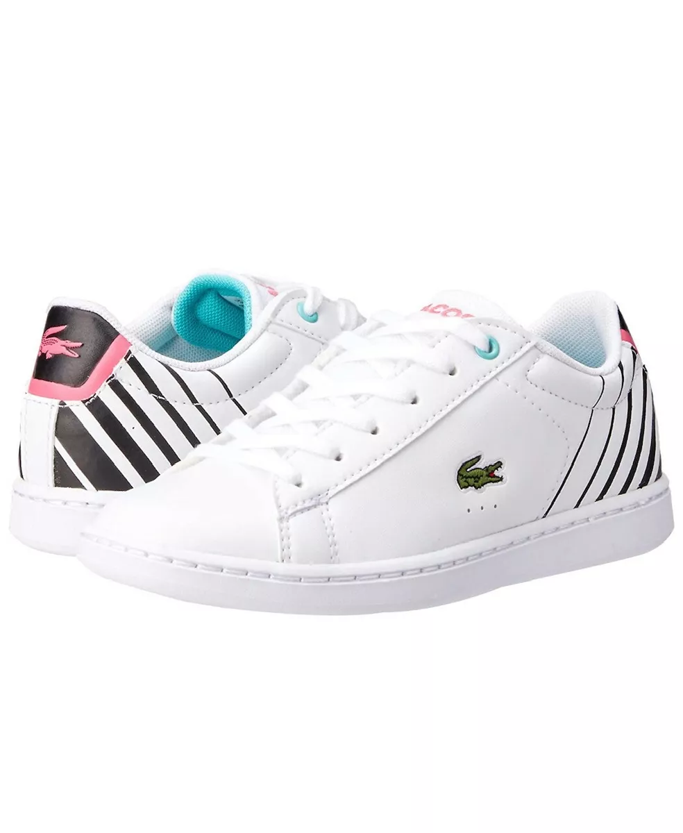 New Lacoste Carnaby 118 2 Kids Fashion WHT/BLK - Size US 5.0 |