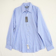 Kenneth Cole Reaction Shirt Mens Large 16.5 34/35 Slim Button Up Long Sleeve NWT