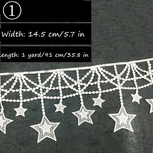 Embroidered Trim Lace Edge Ribbon Applique Sewing DIY Dress Turban Curtain Decor - Picture 6 of 15