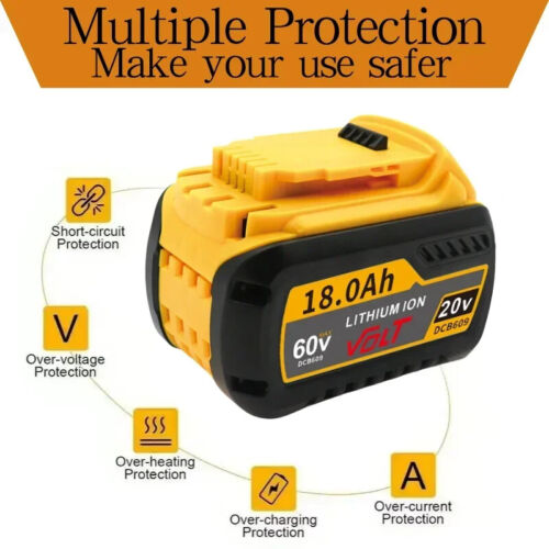 For DEWALT 20V For Flexvolt 20V/60V MAX DCB609 DCB547-XJ DCB205 DCB200 DCB182 - Picture 3 of 24
