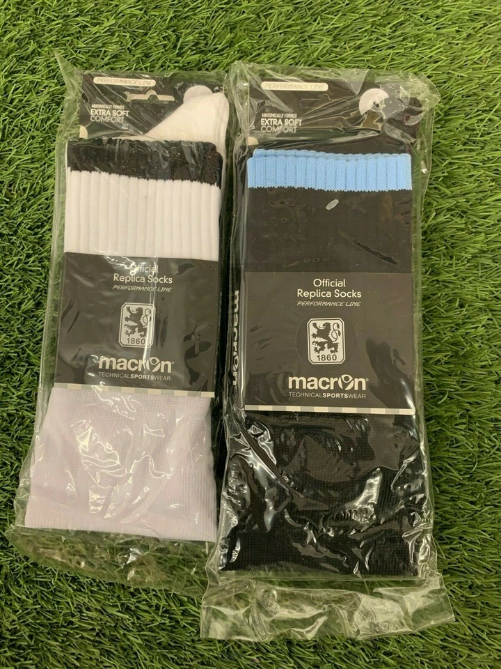 1860 München Stutzen Gr. XS S M L XL 29-50 macron 2016-17 Set Trikot socks blau