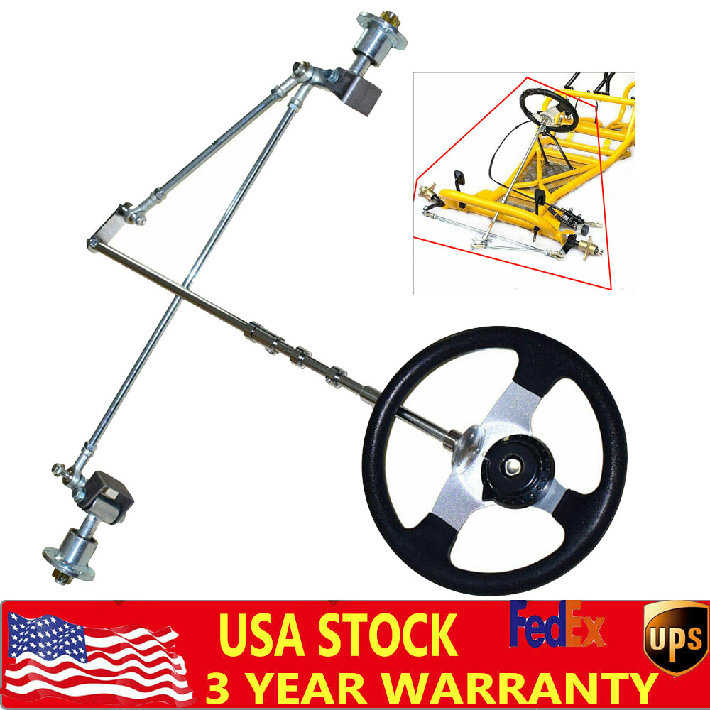 For 168CC ATV Go Kart Quad DIY Front Steering Wheel Gear Rack Shaft Tie