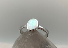 White Opal Ring 925 Sterling Silver Ring Handmade Women Ring Engagement Gift Rin