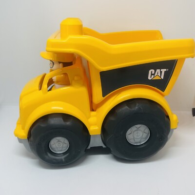 Mega Bloks First Builders Caterpillar Dump Truck Yellow & Black