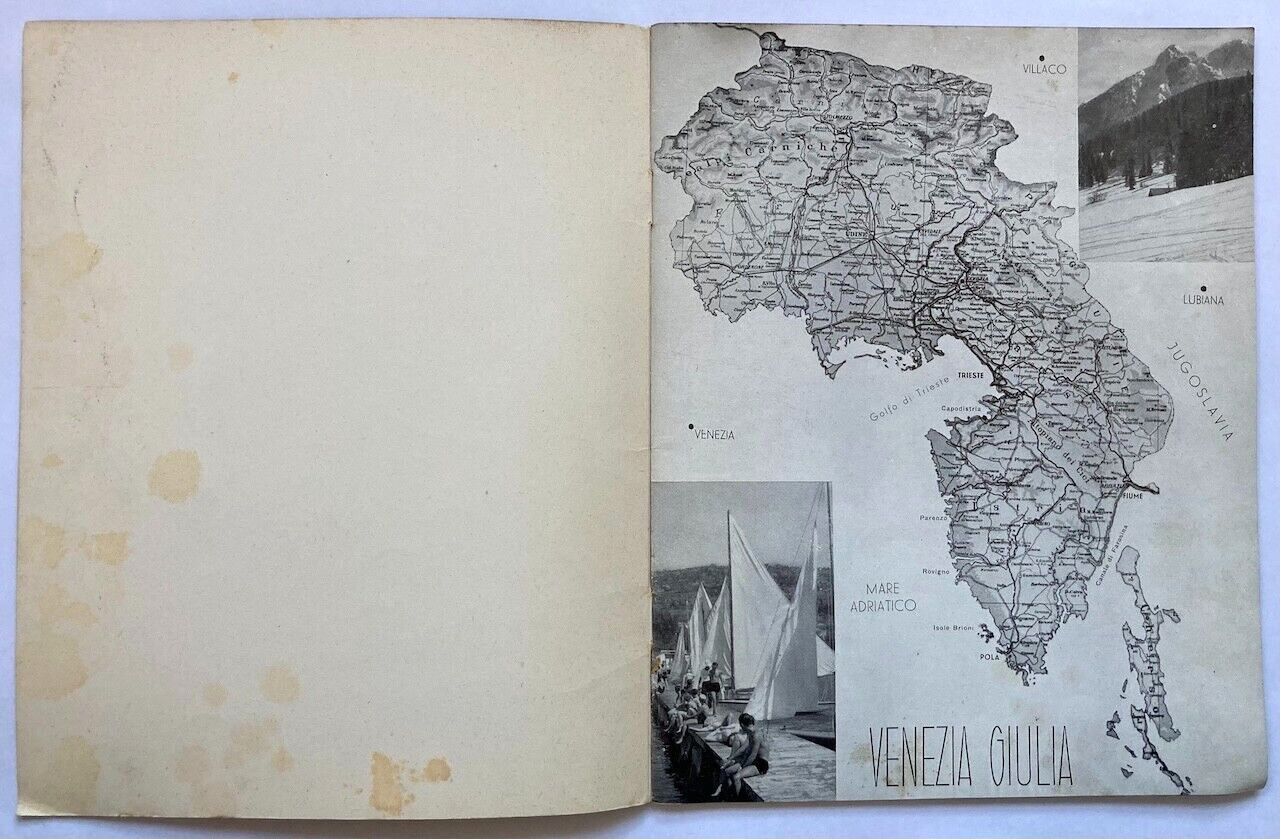 Original Vintage Travel Brochure FRIULI-VENEZIA GIULIA - ITALY - REGION - 1938