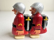 Vintage 1960's Marx Hap Hop Army Soldiers Ramp Walker Red Hong Kong Swords