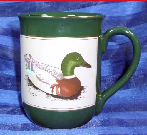 OTAGIRI MUG GREEN & GOLD DUCK 