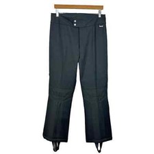 Vintage Edelweiss Snow Ski Pants Size 33 Waist Bootcut w/ Stirrups Black Unisex