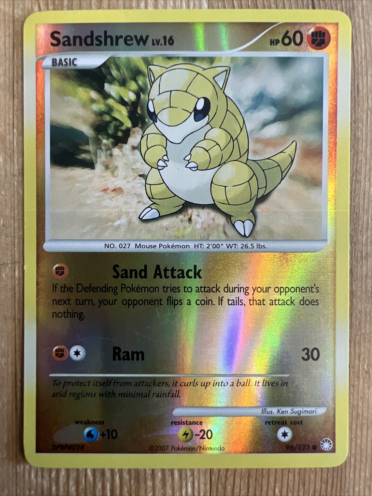Pokemon Card Sandshrew LV.16 Mysterious Treasures 96/123 Reverse Holo LP