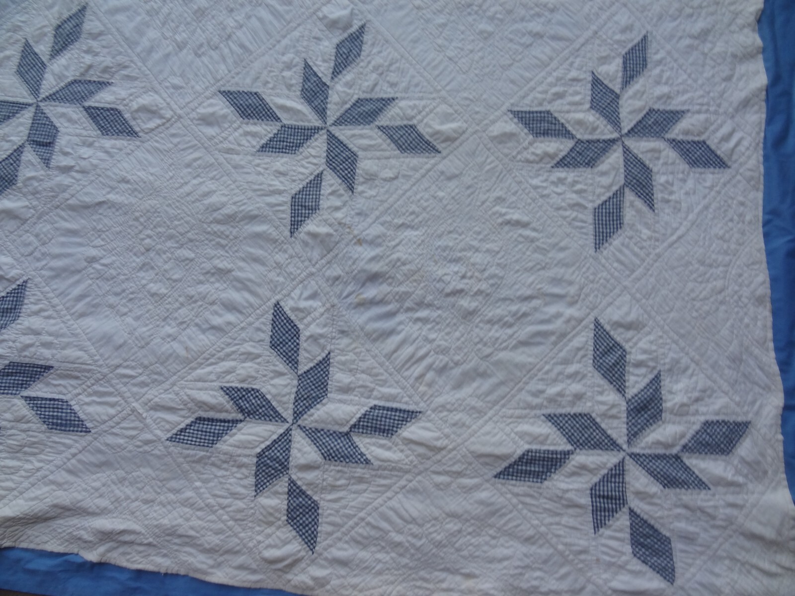 Vintage 86.5x67 Handmade Handsewn Hand quilted Patchwork Quilt eBay