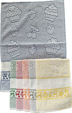 STROFINACCI ASCIUGHINI CANOVACCI TELA AIDA RICAMO COTONE PACCO DA 6 DOLCI