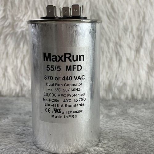 Condensateur Double 55+5 µF 370-440V AC Pour Moteur - Marque Vialu - Modèle LX32616 - Neuf