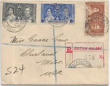 1937 Mackenzie, British Guiana to Cleveland, MS Registered (59572)