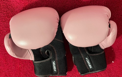 Century Pink I Love Kick Boxing Adult 12 oz Boxing Gloves Adult Self Defense - Picture 3 of 6