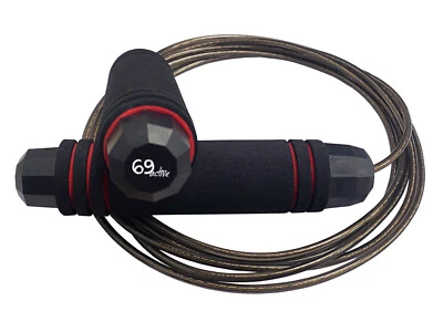 Profi Springseil Stahl Skipping Rope 3m Hüpfseil Fitness Sprungseil Seilspringen