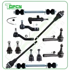 13pcs Front Ball Joint Tie Rod Ends For 1999-2004 05 2006 MC Sierra 1500 AWD 4WD