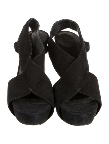 Sandali Diane Von Furstenberg DVF neri tacco bondage plateau taglia 39,5 - Foto 2 di 5