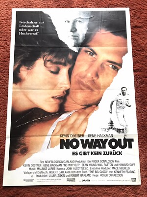 No Way out Kinoplakat Poster A1, Kevin Costner, Gene Hackman, Sean Young