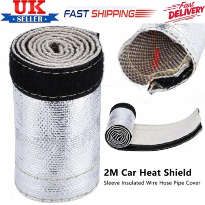 7Size Fuel Line Heat Shield Thermal Sleeve Insulation Wire Hose-Cover Detachable
