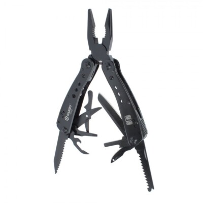 GANZO Multi-Tool G201B Taschen-Messer 12 Funktionen 9 Wechsel-Bits Nylon-Etui