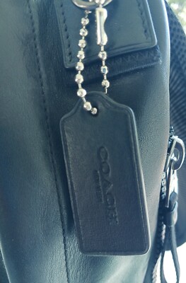 Coach 89909 Moto Edge Black & Beige Signature C Coated
