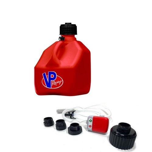 VP Racing Red Square 3 Gallon Race Fuel Jug + Battery Powered Tera