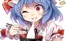 Anime touhou remilia scarlet girls blue hair red eyes Playmat Game Mat Desk