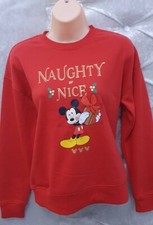 Christmas Disney Mickey Mouse  Red Womens Jumper Sweatshirt Brand New Primark