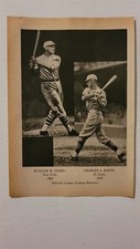 Chick Hafey Bill Terry NL Leaders 1932 Spalding Baseball Picture